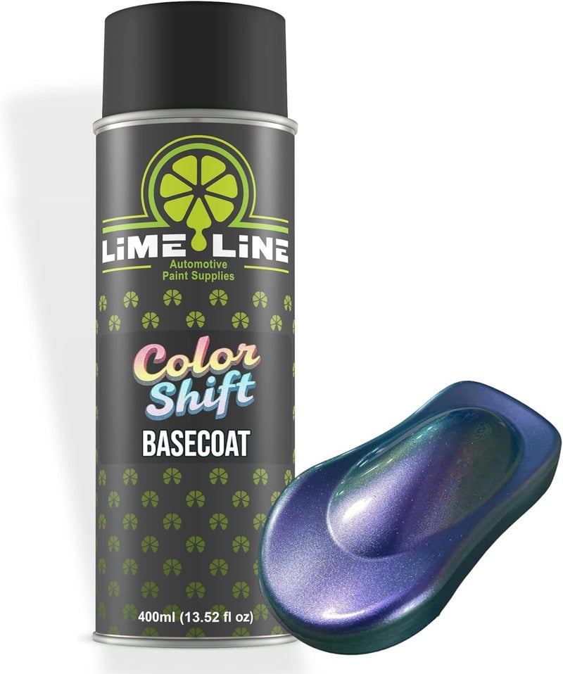 LiME LiNE Premium Automotive Basecoat Aerosol Spray Paint - Fast Drying- Custom Paint, Must Be Clearcoated! (Purple + Red + Green) - Image 1